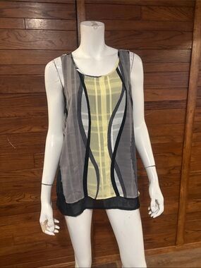 Ricki's Gray, Yellow & Black Layered Sleeveless Camisole